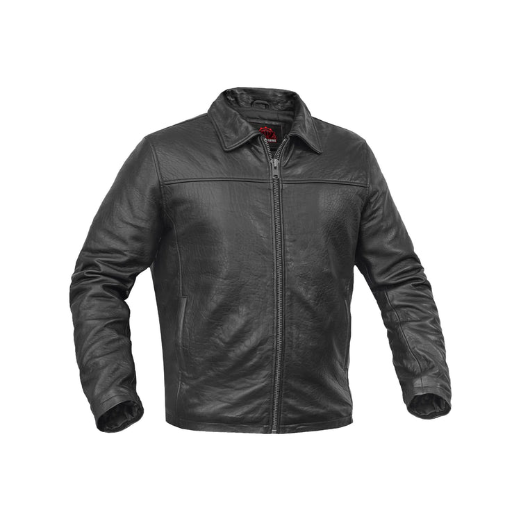 Men's Black Drum Dyed New Zealand Lambskin Jacket