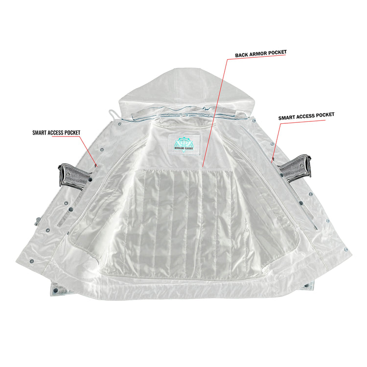 Men's Black Lightweight Drum Dyed Distressed Lambskin Jacket with Removable Hoodie