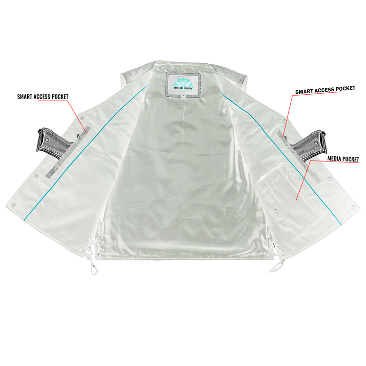 Men's Gray Single Back Panel Smart Access Pockets Vest