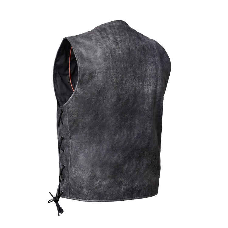 Men's Gray Single Back Panel Smart Access Pockets Vest