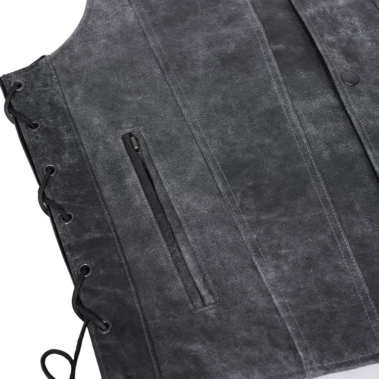 Men's Gray Single Back Panel Smart Access Pockets Vest