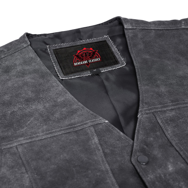 Men's Gray Single Back Panel Smart Access Pockets Vest