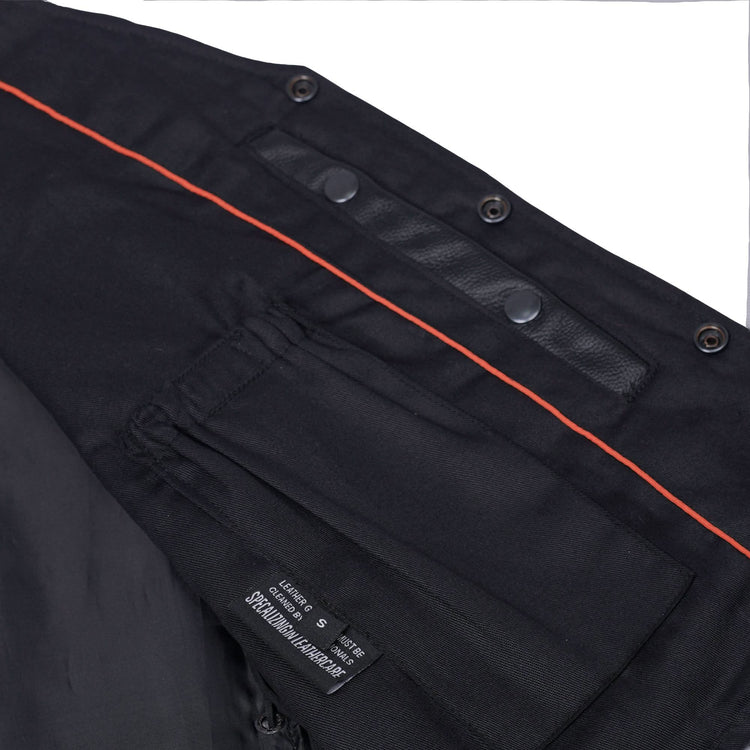 Clubster Men's Black Milled Cowhide Side Lace Motorcycle Leather Vest