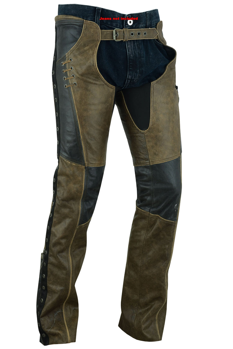 Women's Stylish Lightweight Hip Set Chaps- Two Tone