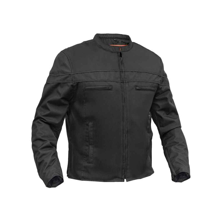 All-Season Men's Textile  Motorcycle Jacket with Reflective Stripes