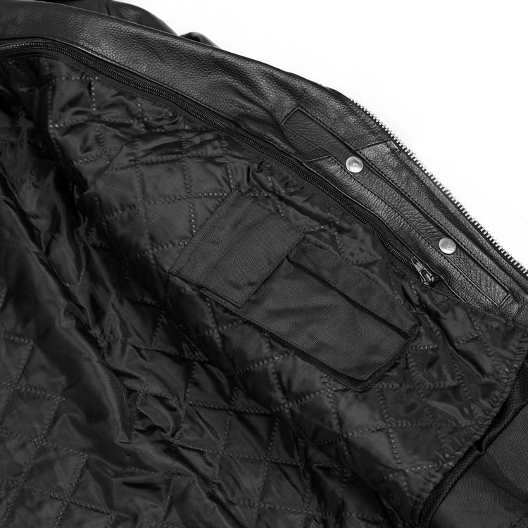 Freedom Rider Black Men's Leather Jacket – Eagle Embossed