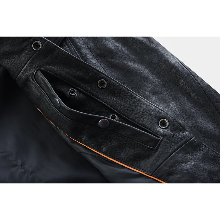 Men's Premium Lightweight Black Leather Shirt