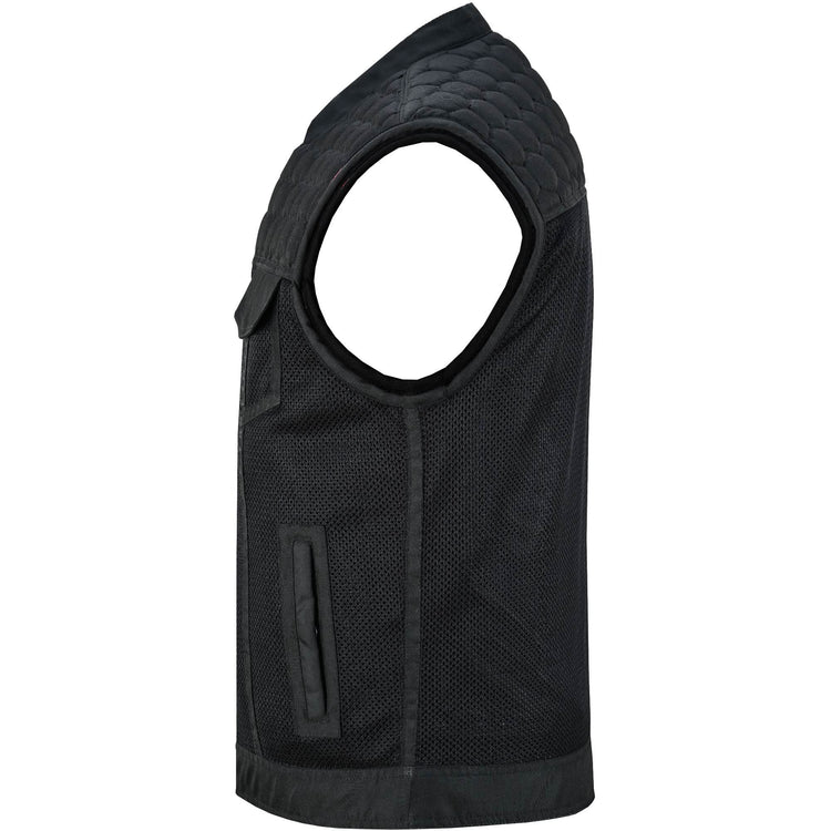 Mesh Heat Men's Black Mesh Textile Vest