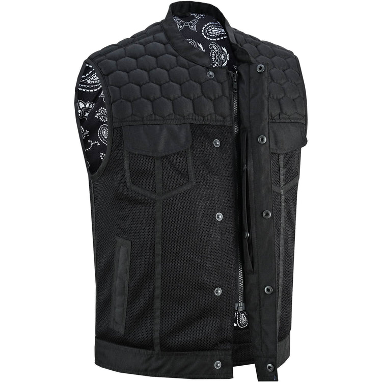 Mesh Heat Men's Black Mesh Textile Vest