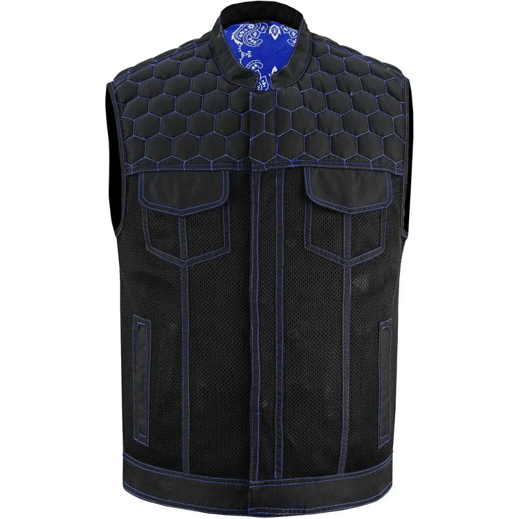 Cold Burn Men's Black Mesh Textile Vest