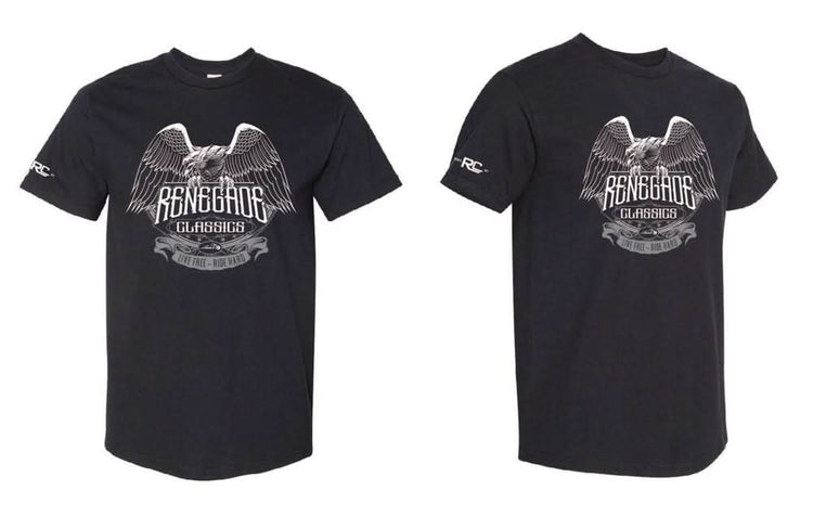Black RC Eagle Wing Mens MotorcycleT-Shirt