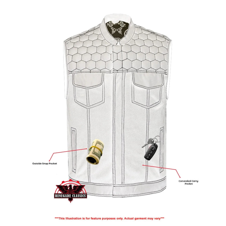 Mesh Heat Men's Black Mesh Textile Vest