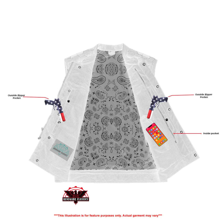 Gloom Gold Men's Black Mesh Textile Vest