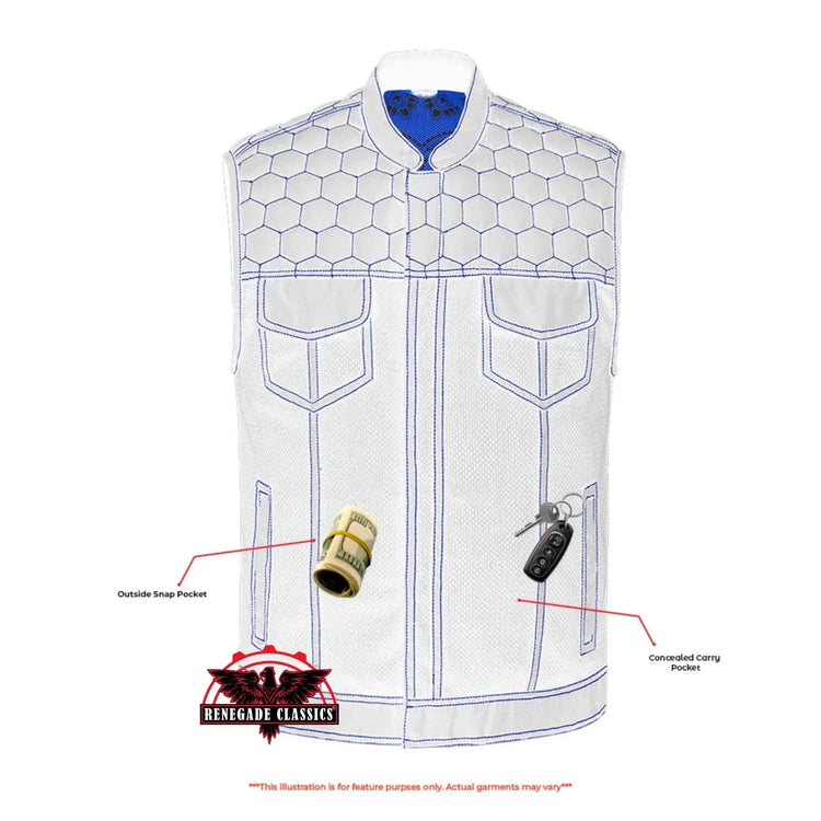 Cold Burn Men's Black Mesh Textile Vest