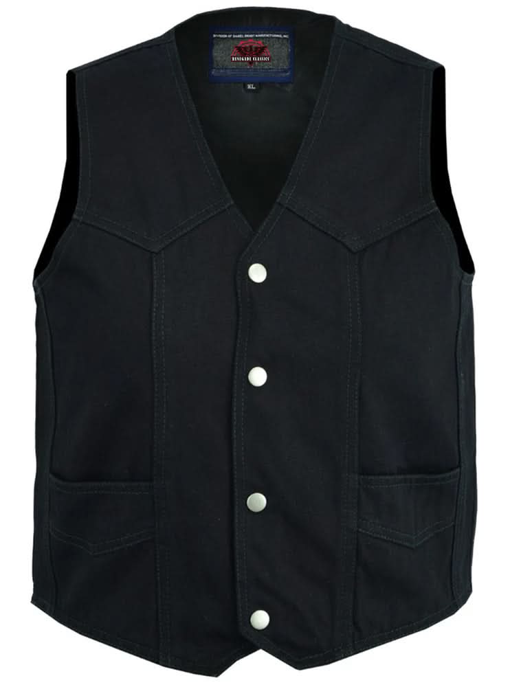 Kid's Denim Plain Side Vest