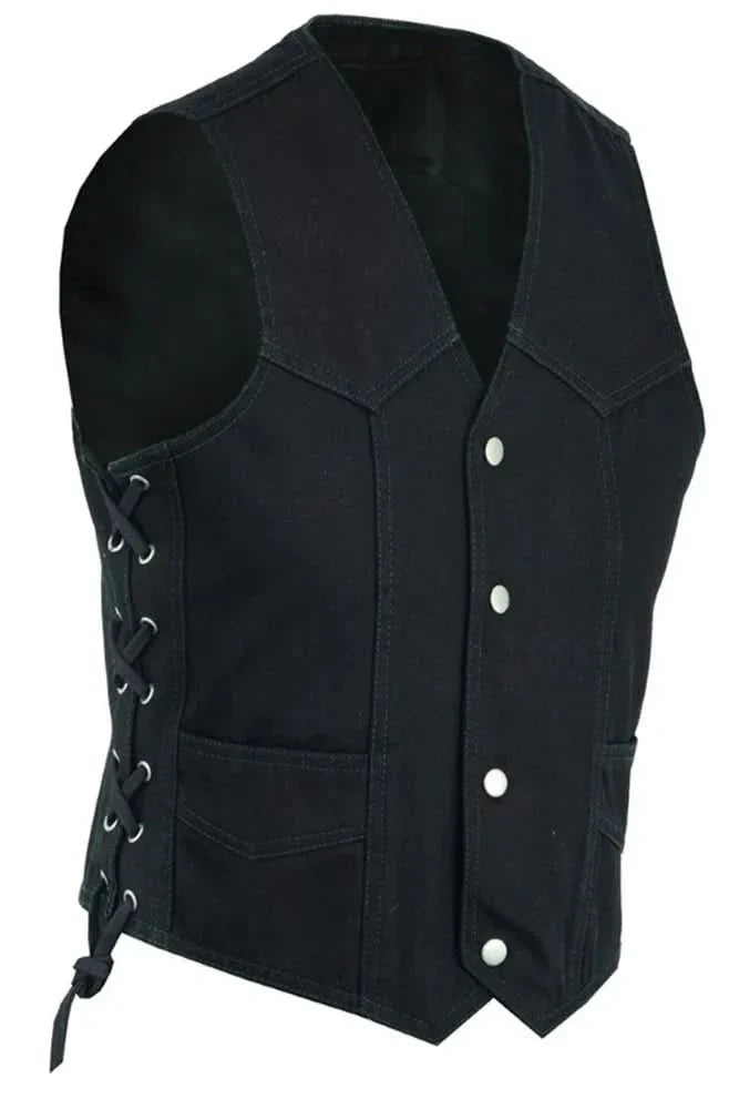 Kid's Denim Side Lace Vest