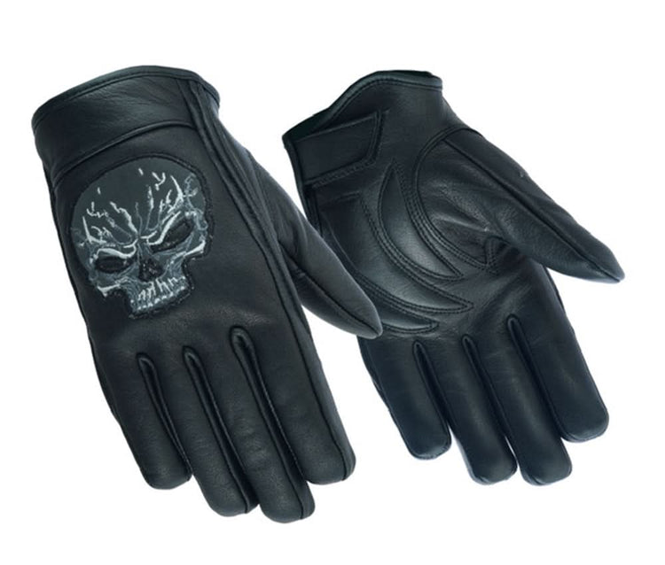 Reflective Skull Short Glove