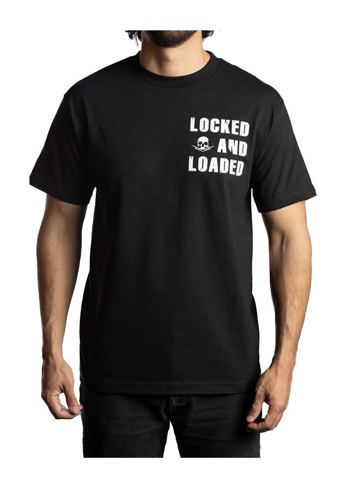 Men's Biker T-Shirt - Locked and Loaded - Defend The 2nd Amendment