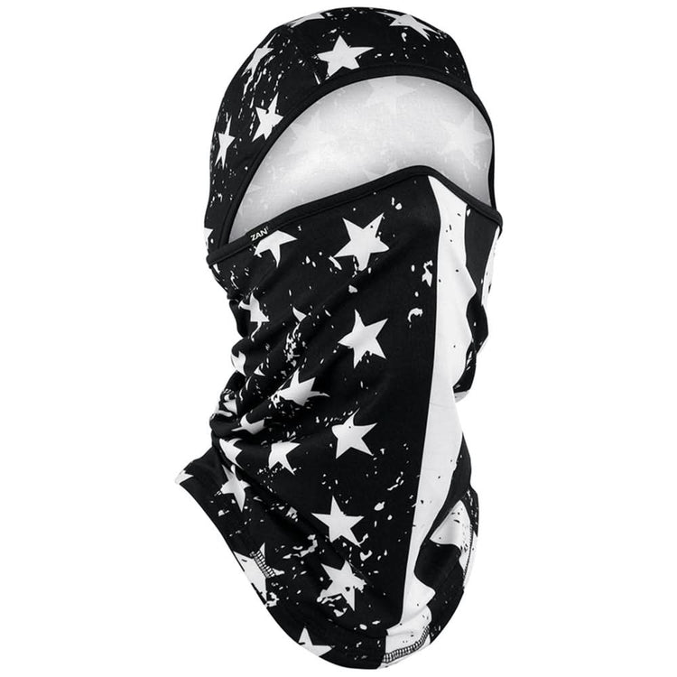 WB4L91 Convertible Balaclava, SportFlex(tm) Series, Black & White Flag