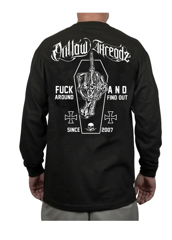 Outlaw Threadz - Fuck Around and Find Out - Coffin - Men's Long Sleeve Shirt