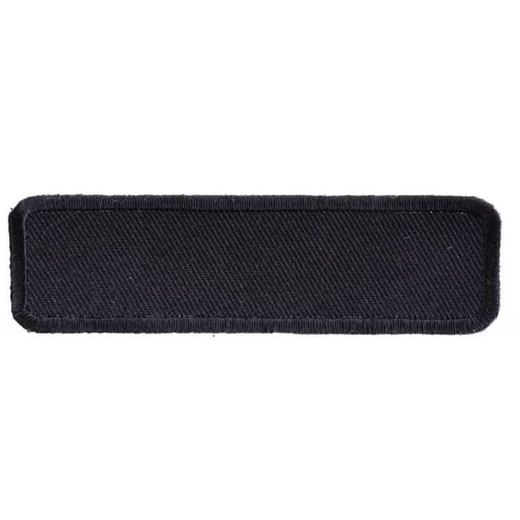 P434 Black 4 Inch Rectangular Blank Patch