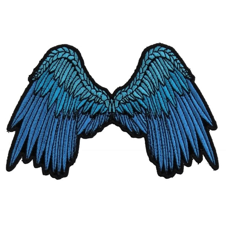 P32 Small Beautiful Angel Wings Blue Patch