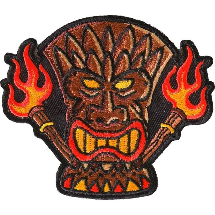 P678 Tiki Totem Iron on Patch