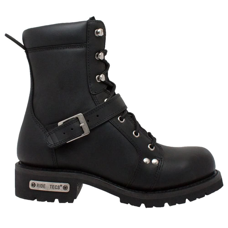 Commandsole 6" Black Biker Leather Boot