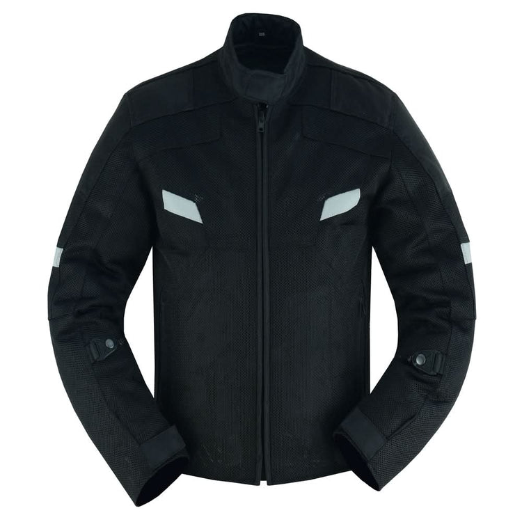 Mens Performance Mesh Motorcycle Jacket – Black