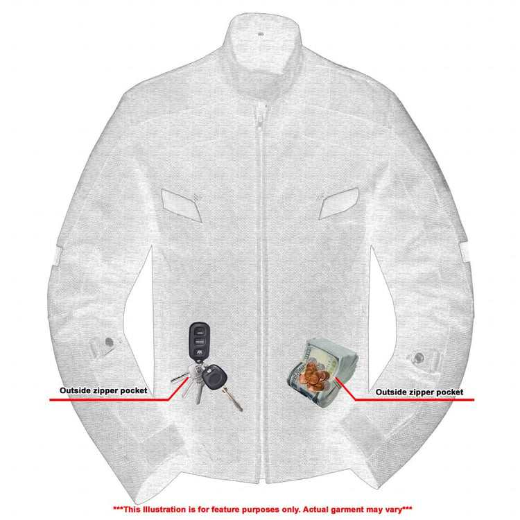 Mens Performance Mesh Motorcycle Jacket – Black