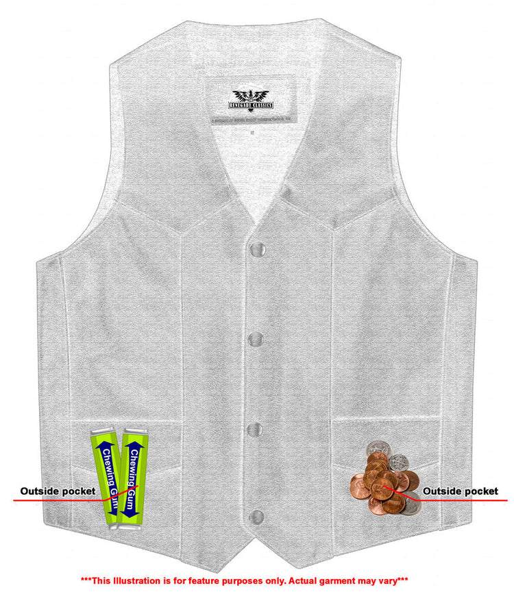 Kids Traditional Style Plain Side Vest