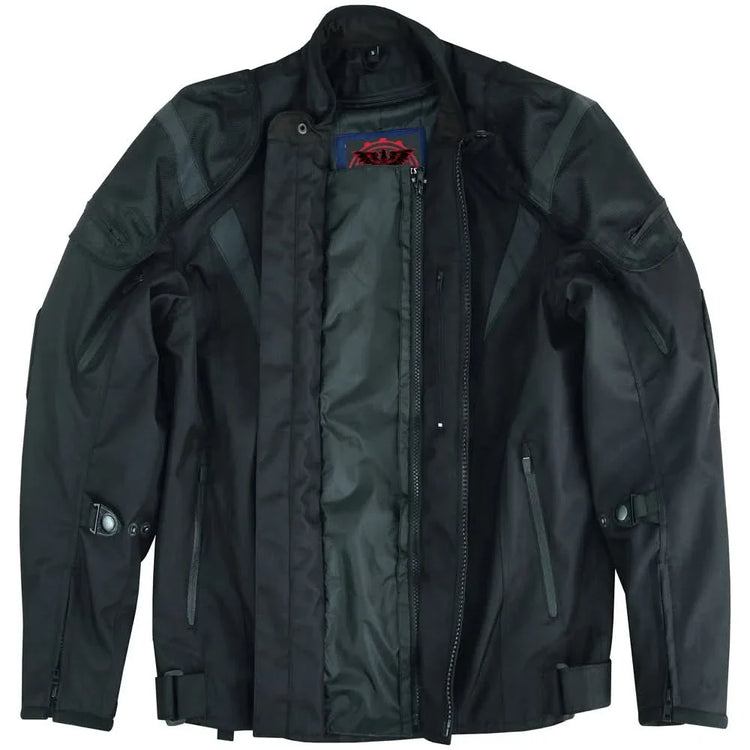Men's Blast Black Micro Mesh Motorcycle Jacket – Ventilated