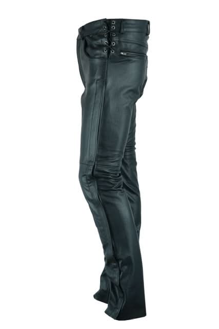 Road Rage Black leather motorcycle chaps