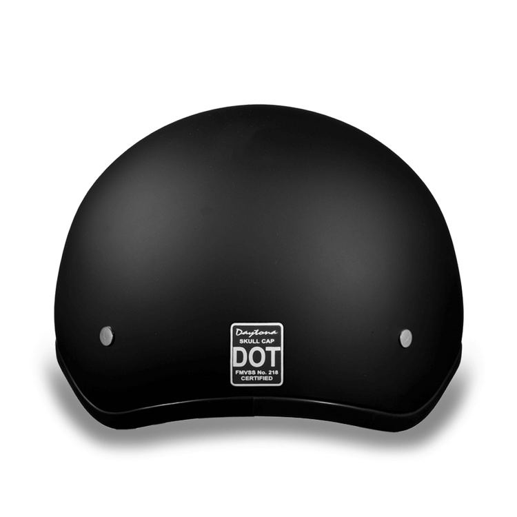 D1-B DOT Approved Daytona Skull Cap Helmet – Dull Black