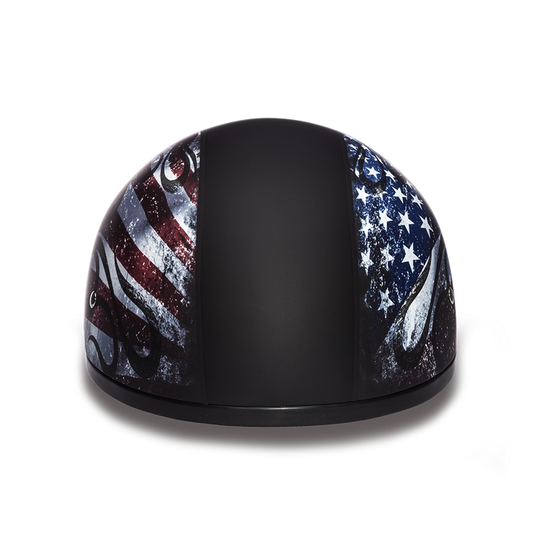 D6-USA ‘DAYTONA SKULL CAP’ with USA Flag and Eagle Half Face Helmet
