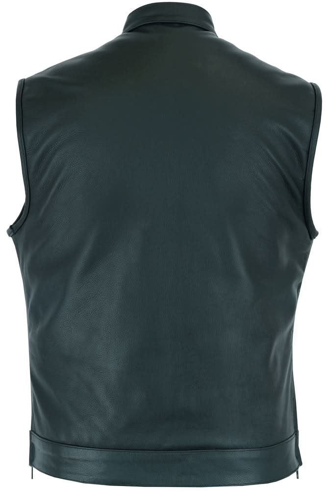 Men's Double Crosser Motorcycle Vest - Black