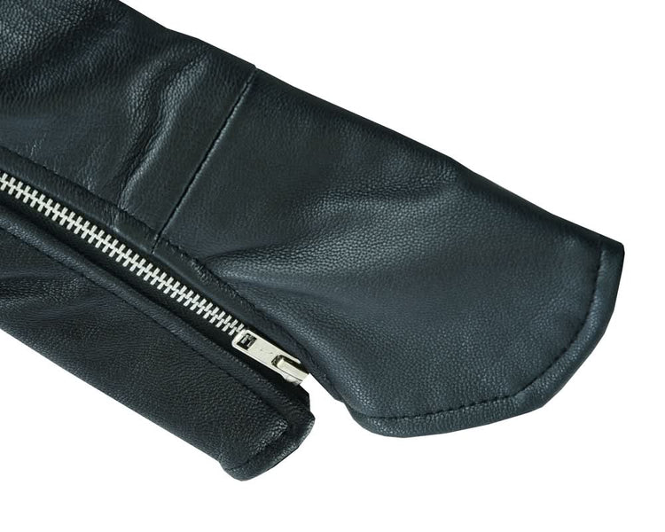 Women's Black Thigh High Leather Side Lace Leggings