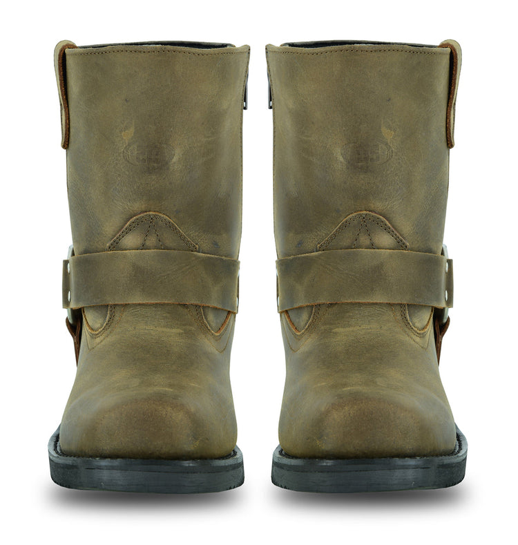 Men's Side Zipper Waterproof Boots- Brown