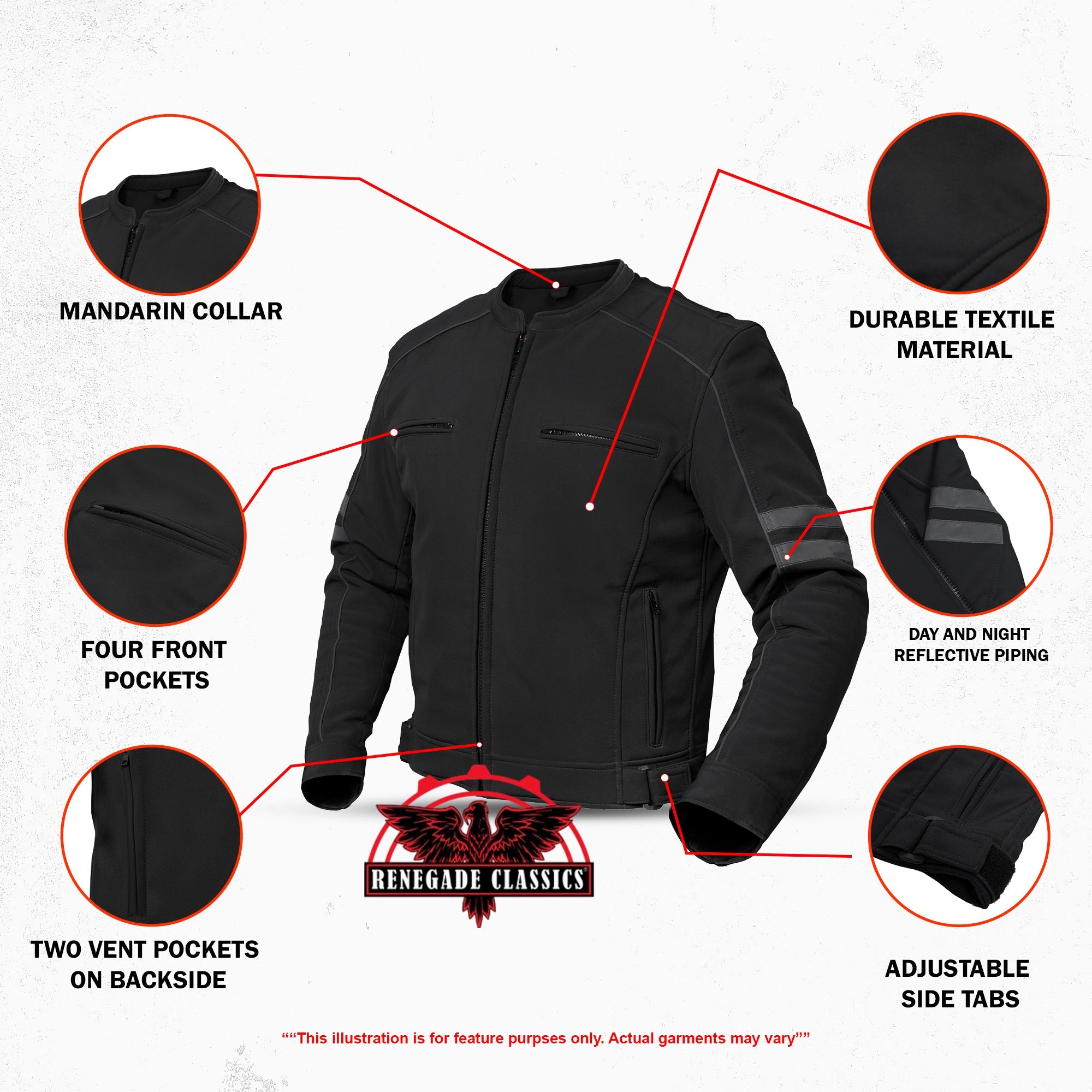 All Season Reflective Men's Textile Jacket