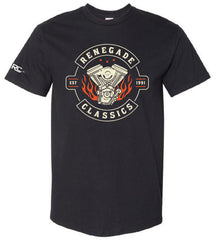 RC Rocker Vintage Black Mens Motorcycle  T-Shirt