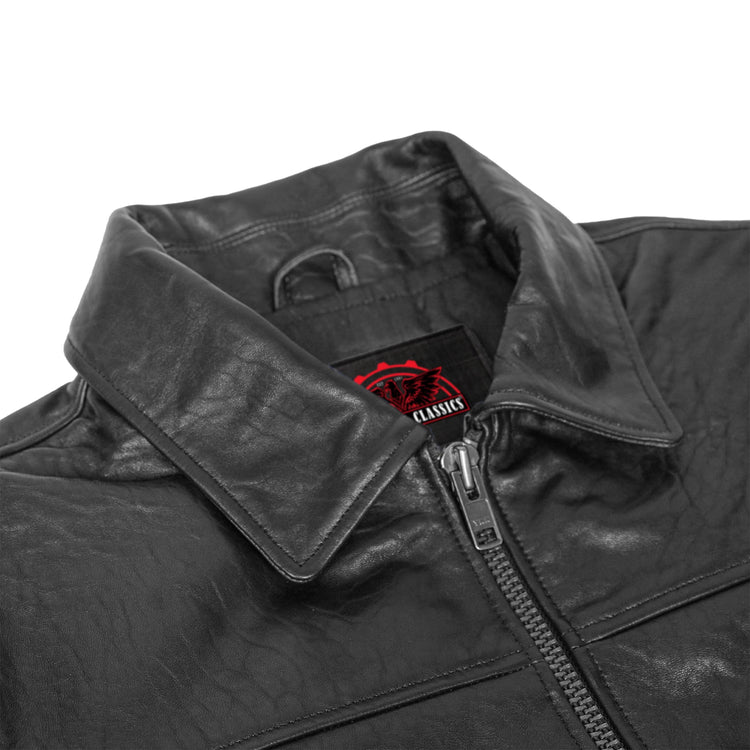 Men's Black Drum Dyed New Zealand Lambskin Jacket