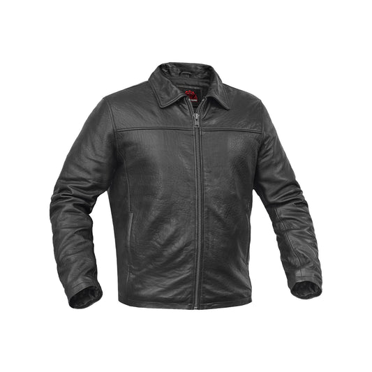 Men's Black Drum Dyed New Zealand Lambskin Jacket