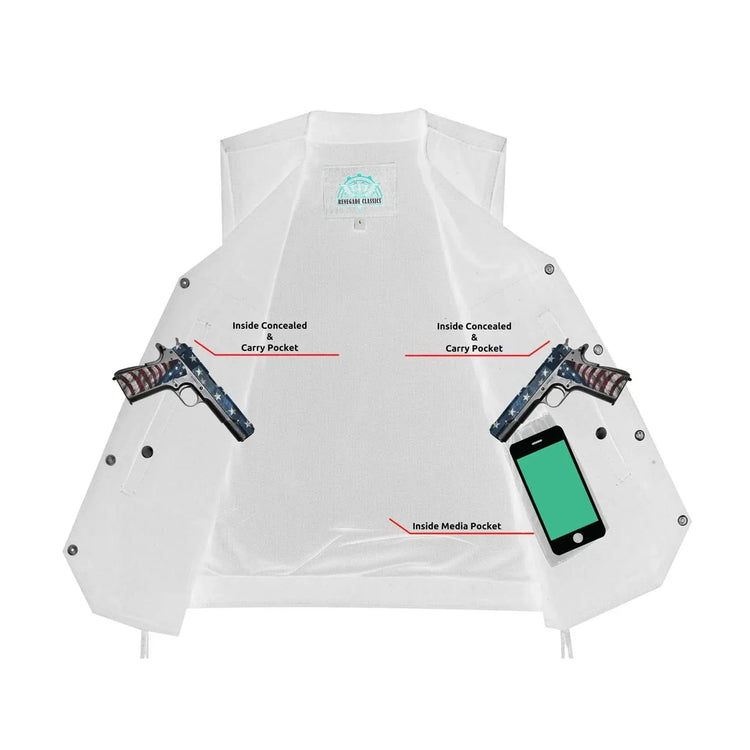 Men's Traditional Denim Motorcycle Vest with Side Laces – Smart Access Pockets