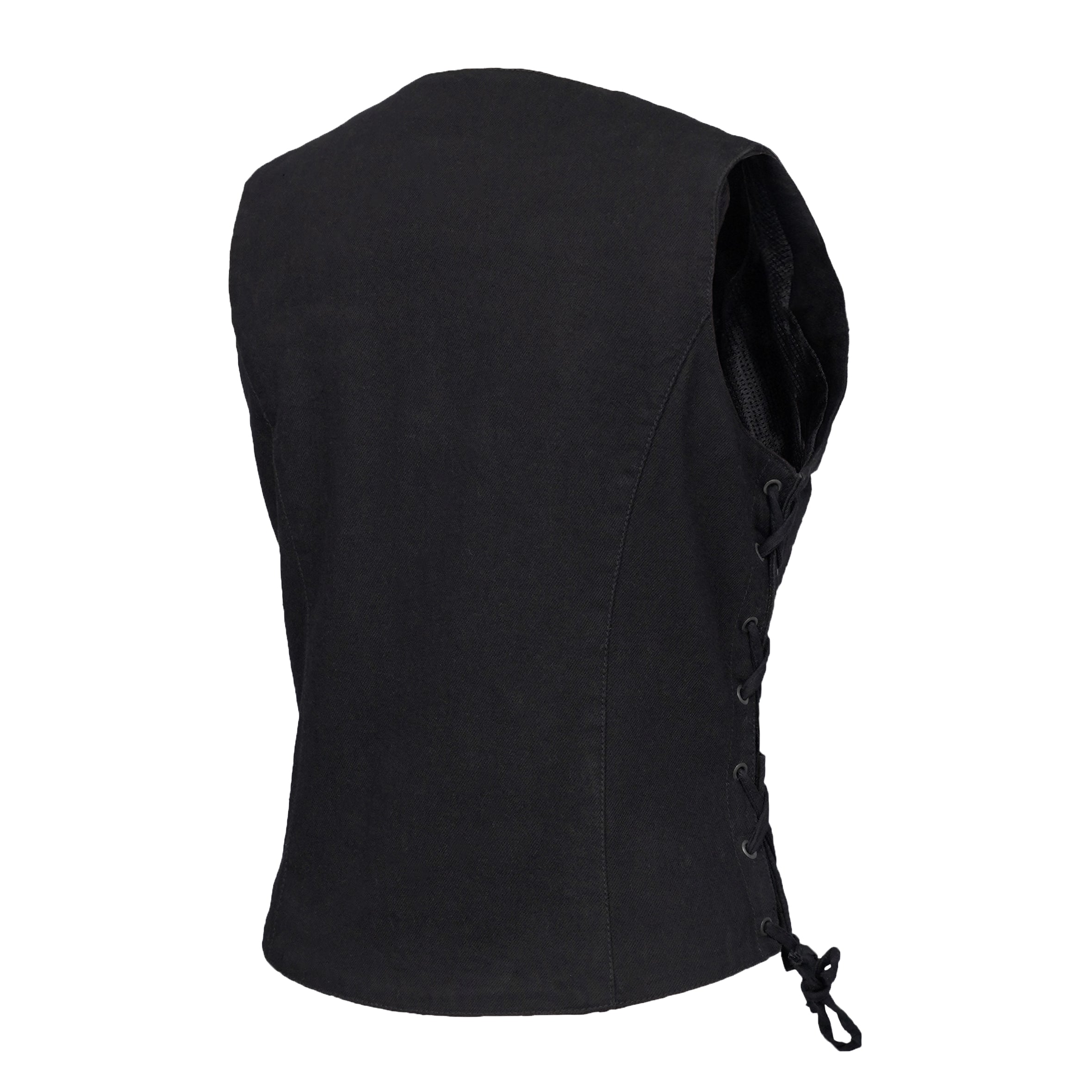Women's Denim Classic Side Lace Vest