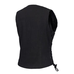 Women's Denim Classic Side Lace Vest