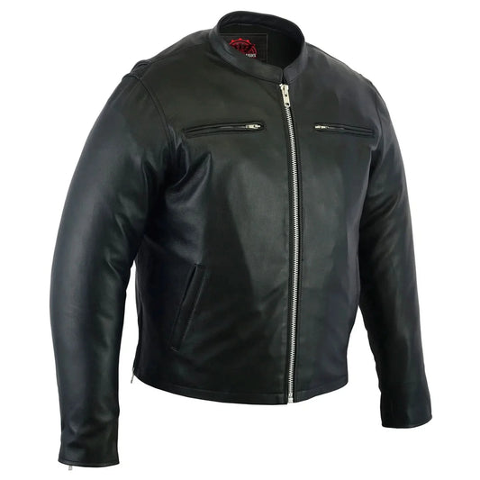 Men's Black Sporty Cruiser Jacket with Removable hood