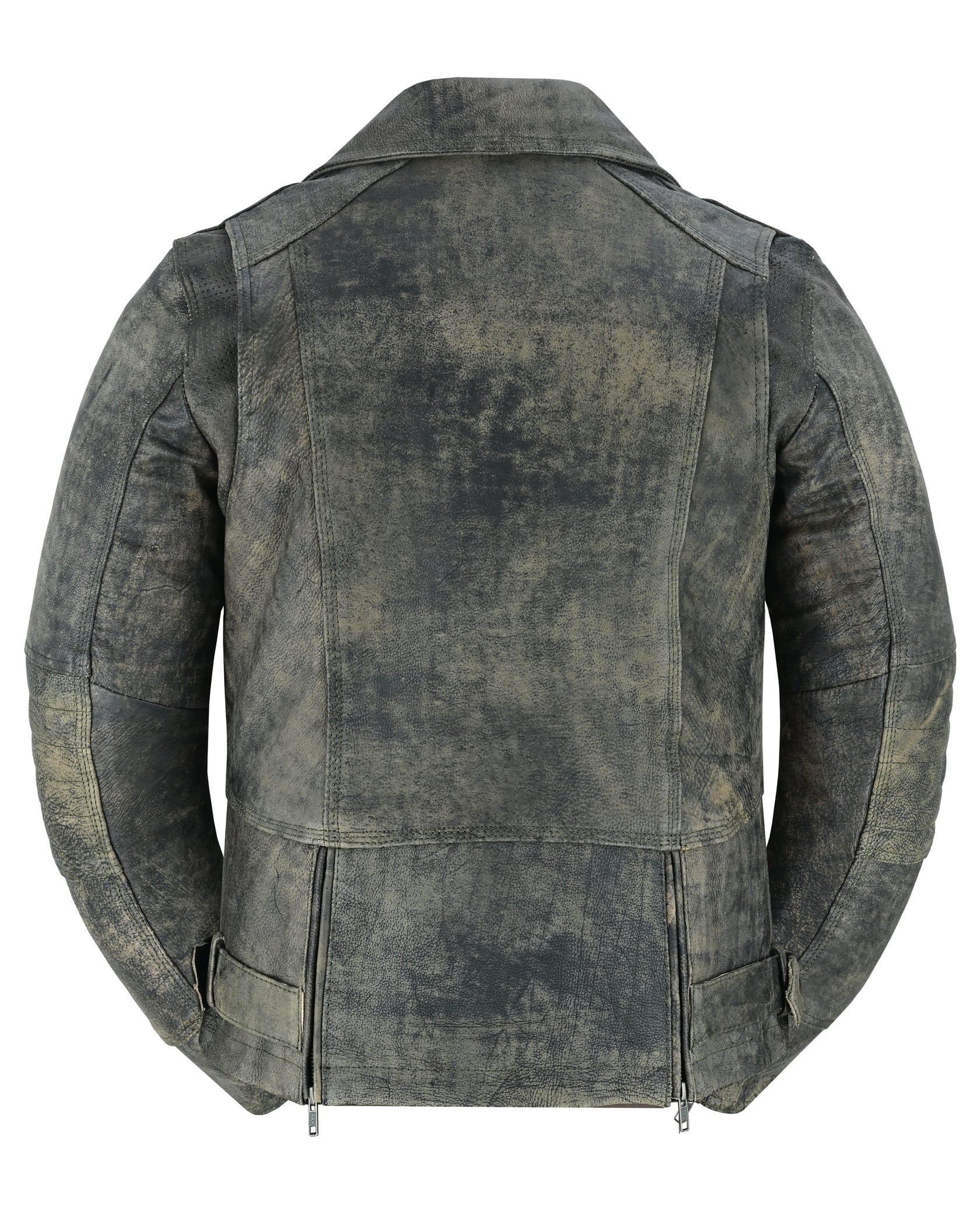 Shen Antique Brown Women's Leather Motorcycle Jacket