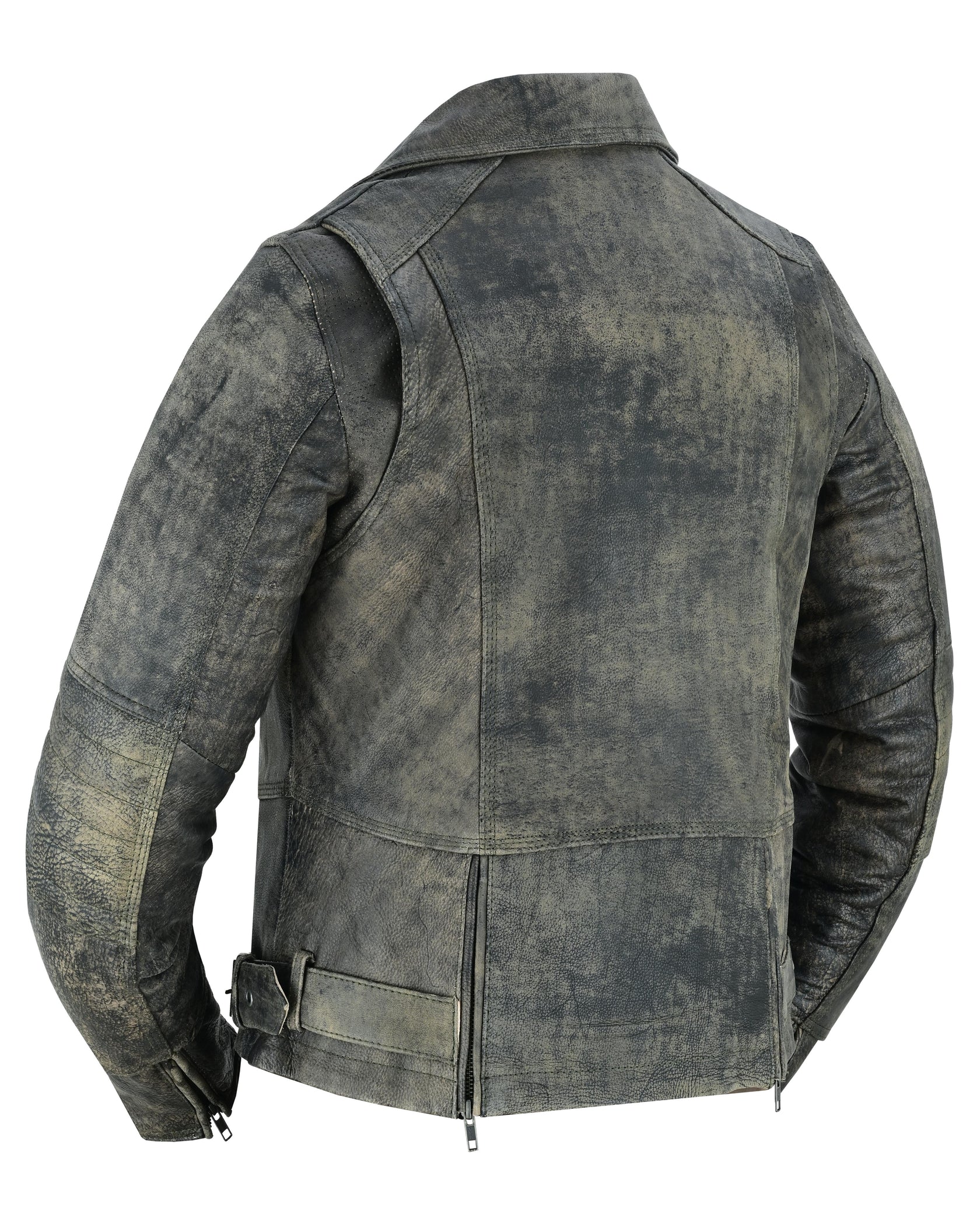 Shen Antique Brown Women's Leather Motorcycle Jacket