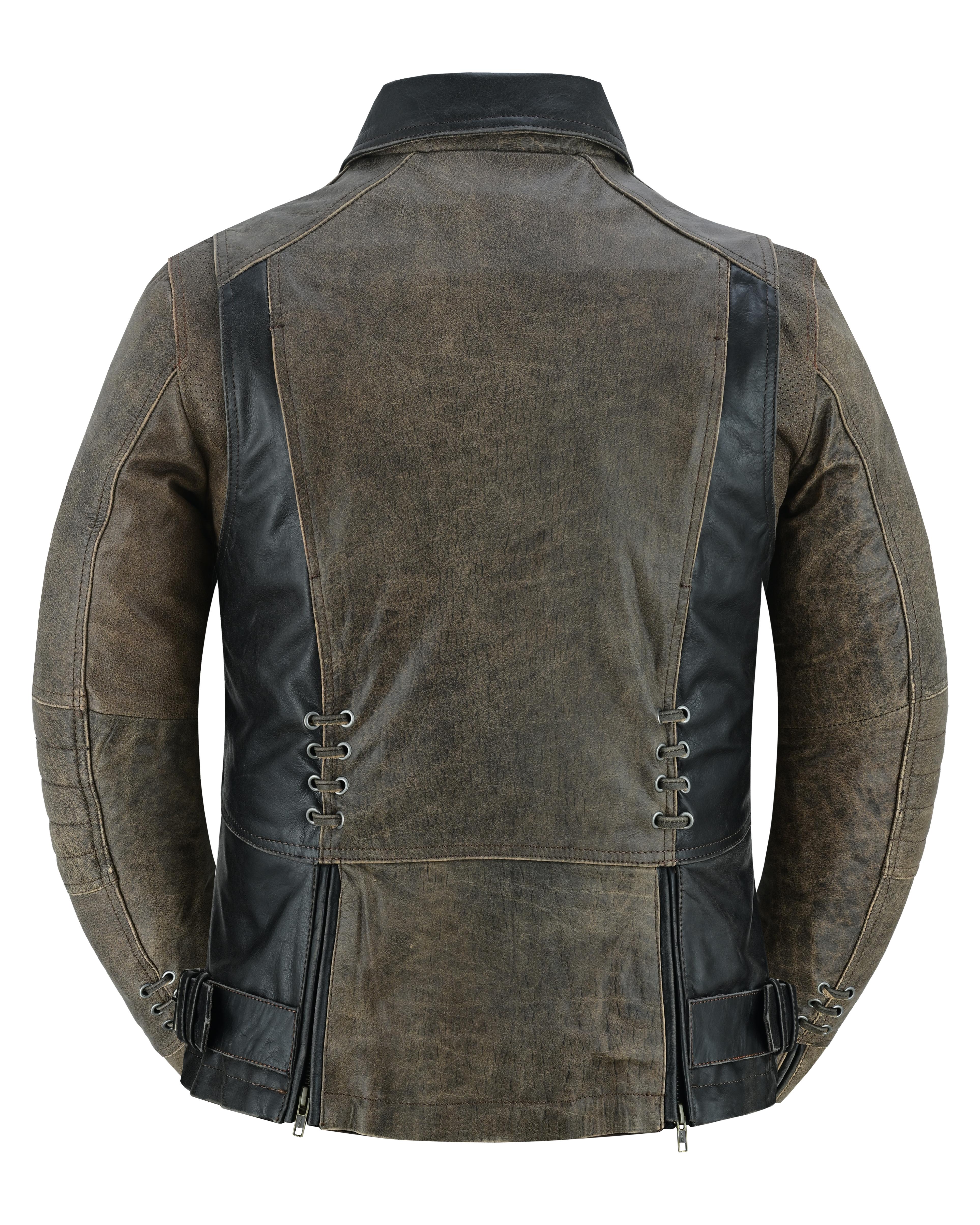 Fusion Flow Women's  Leather Motorcycle Jacket