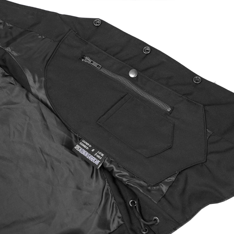 Men's Line Ranger Multi-Pocket Motorcycle Vest - Black